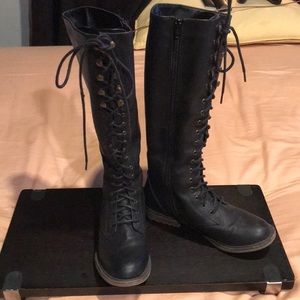 Knee high combat boot